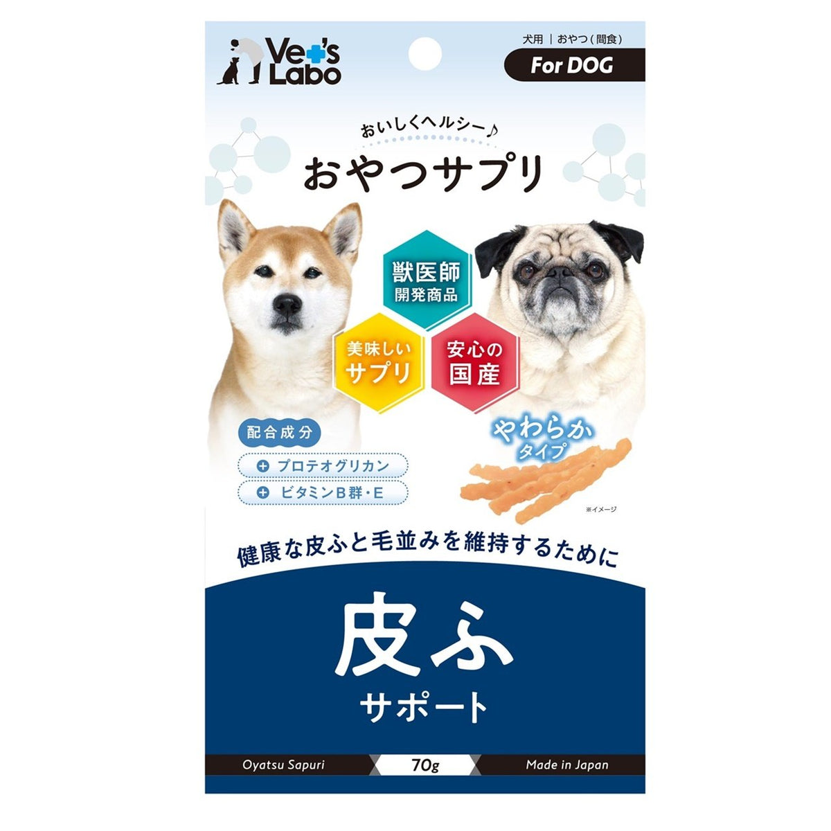 ジャパンペット Vet's Labo おやつサプリ 犬用 泌尿器サポート 80g (4560191493938-3)